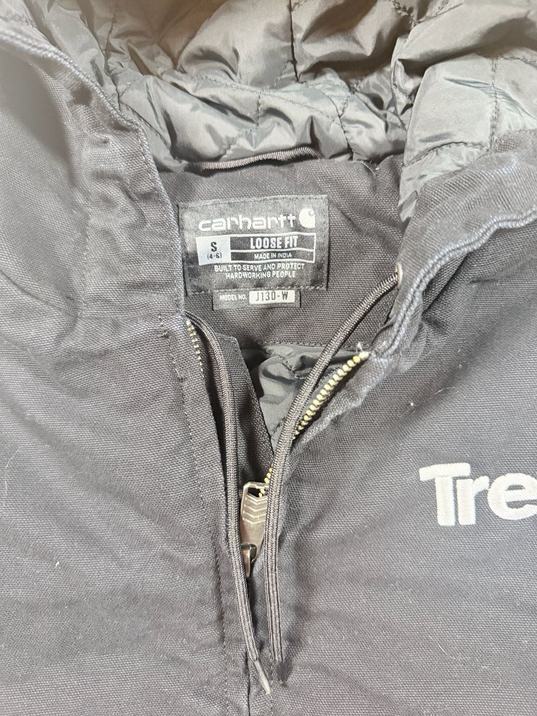 Carhartt J130-W Active Jacket Size S Black Trex Embroidered 4