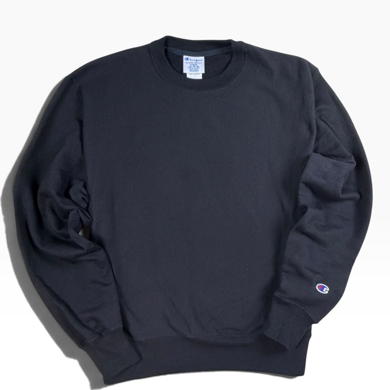 Champion Reverse Weave Heavyweight Crewneck Black L 6