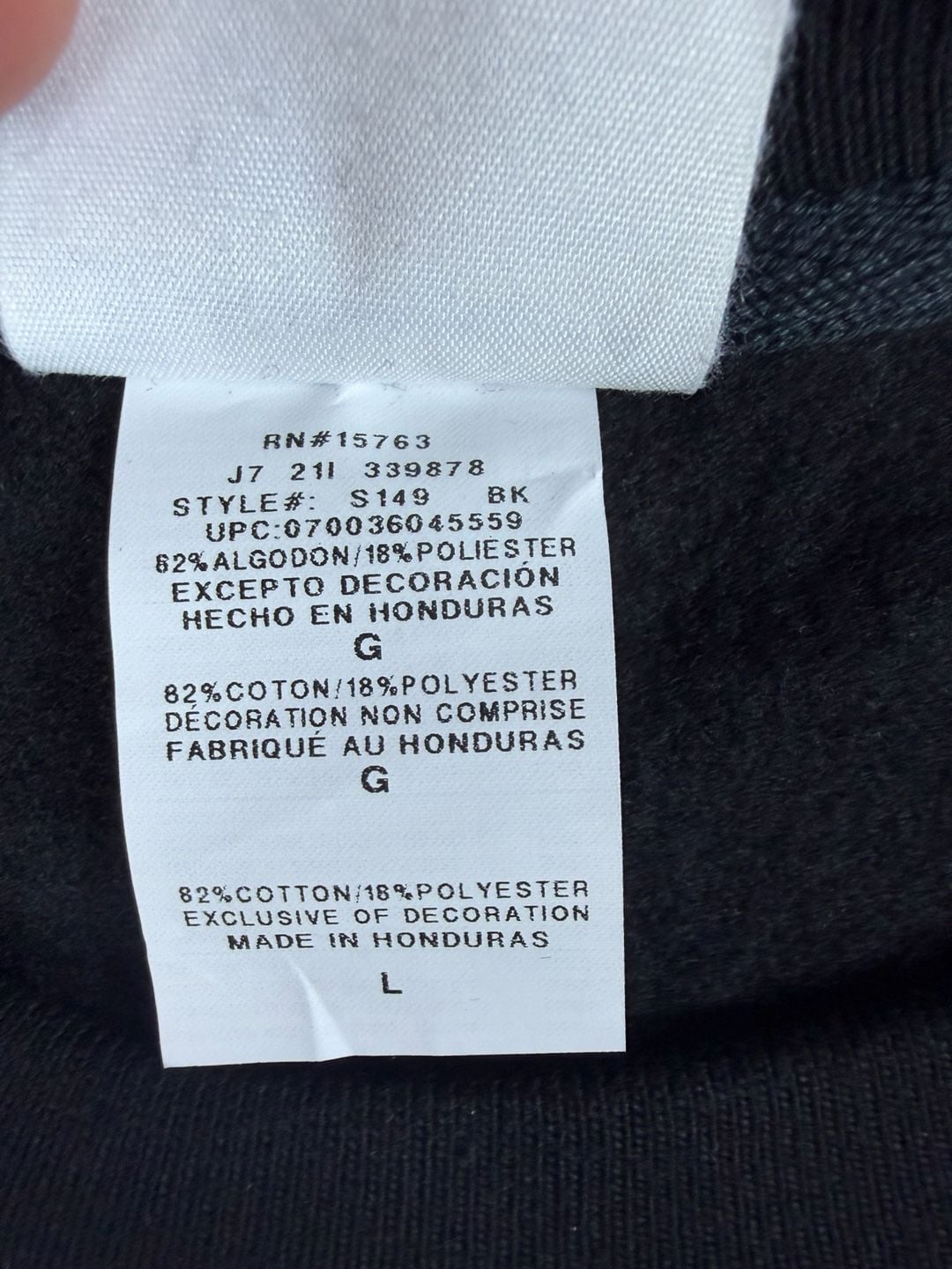 Champion Reverse Weave Heavyweight Crewneck Black L 9