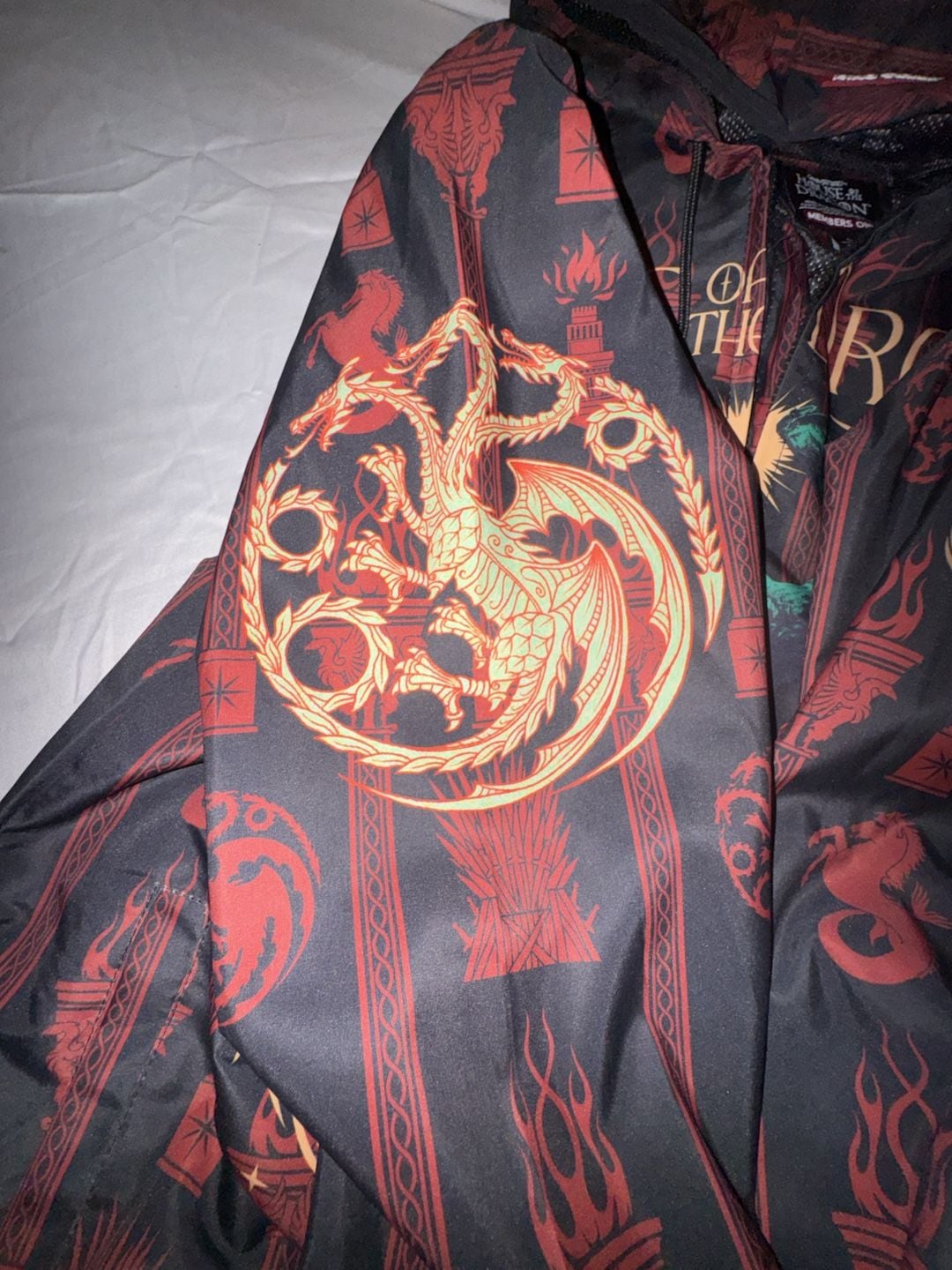 Members Only House Of The Dragon Windbreaker Jacket Size L 8