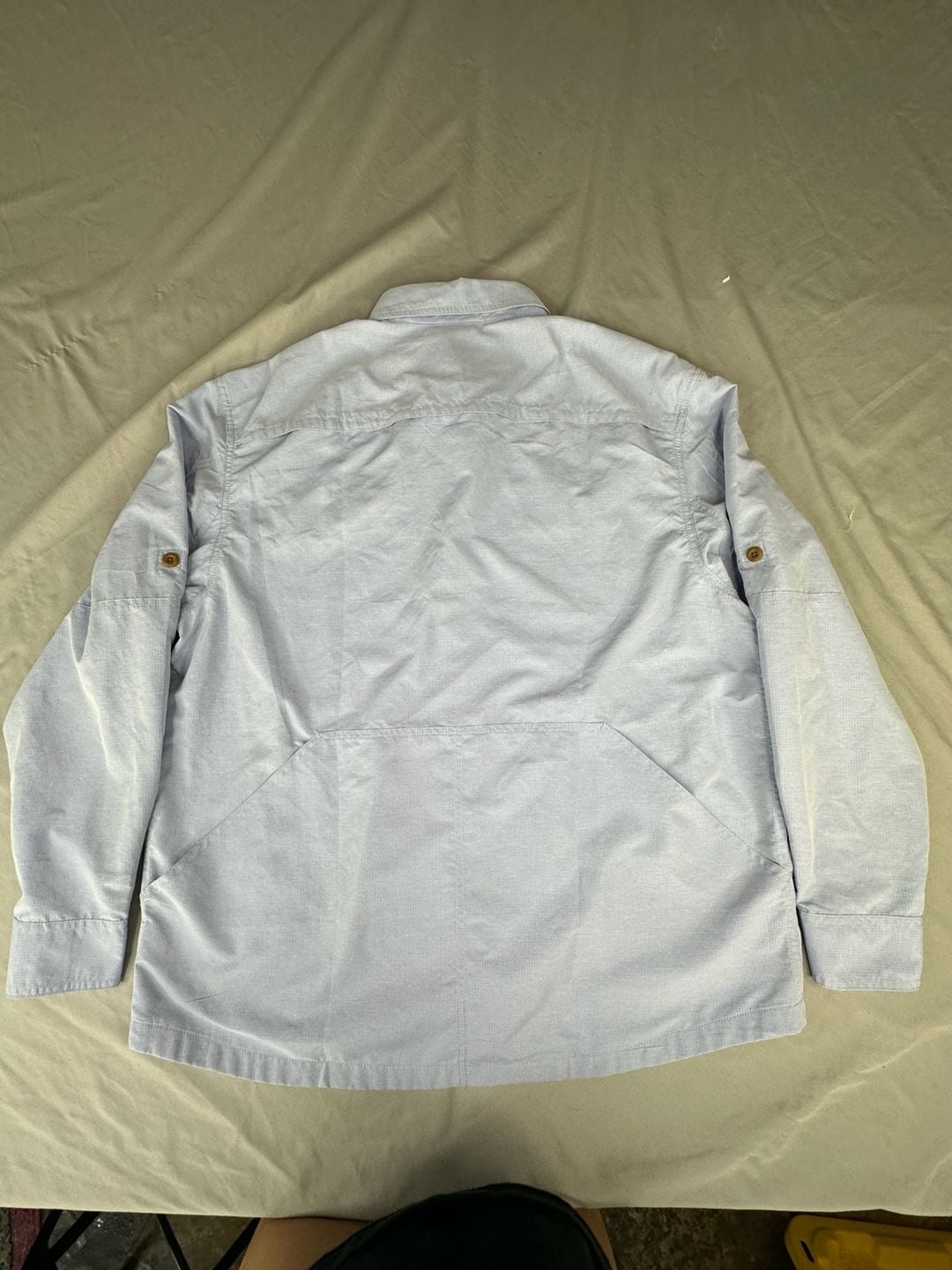 Duluth Trading Co. Untucked Relaxed Fit Long Sleeve Shirt Size L Blue 6