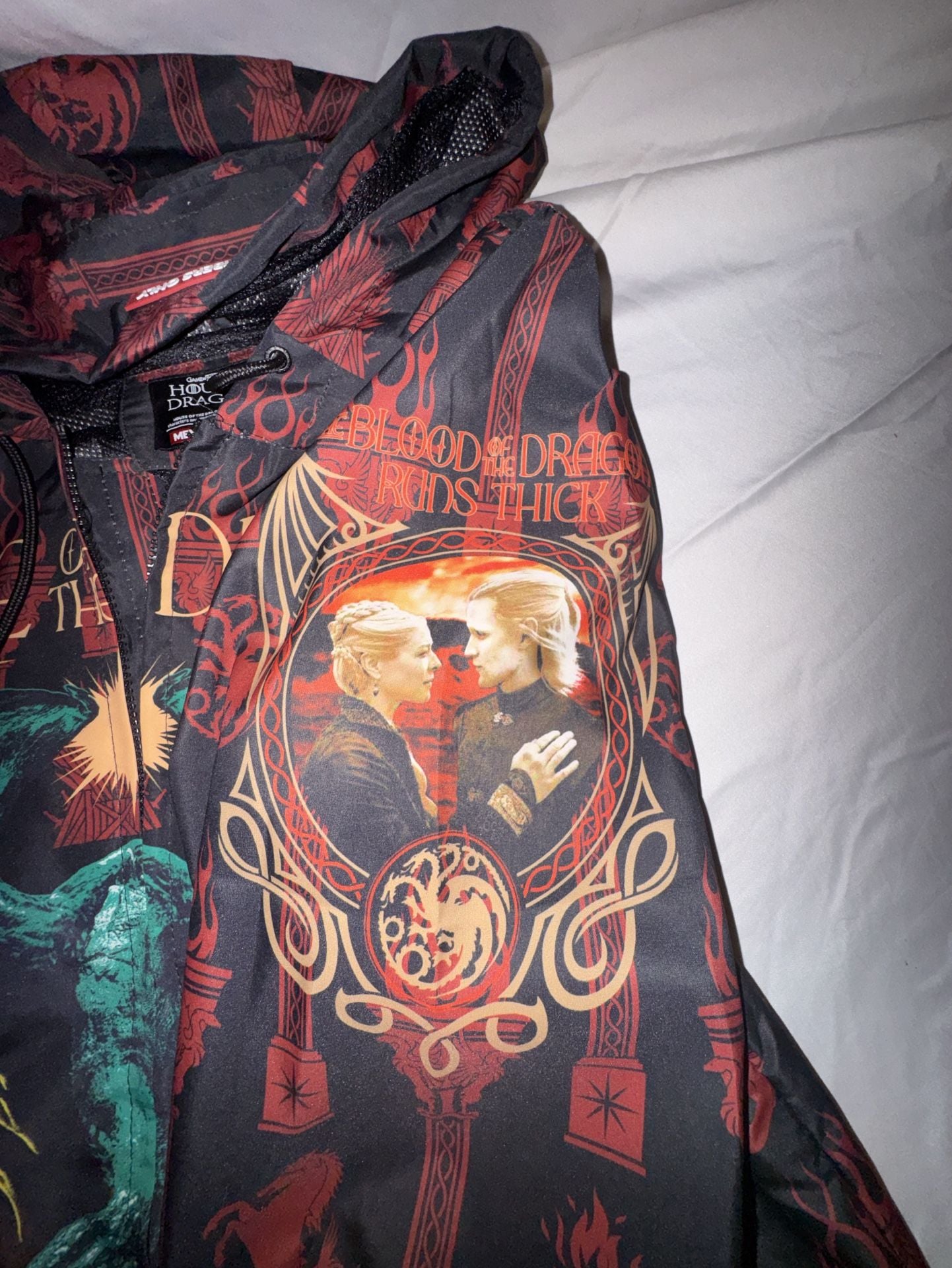 Members Only House Of The Dragon Windbreaker Jacket Size L 7