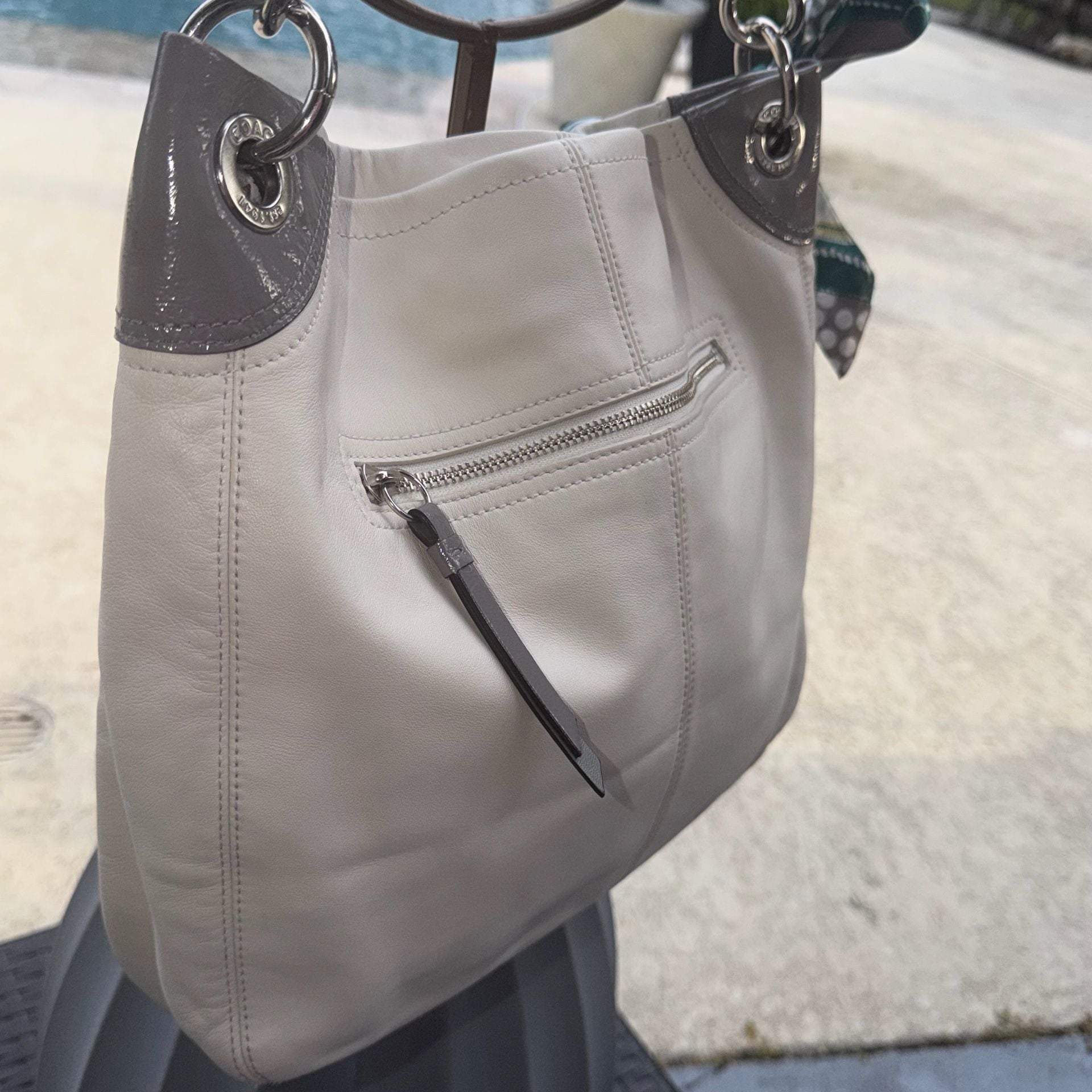Coach Penelope White Leather Hobo Shoulder Bag
#25V1026 19