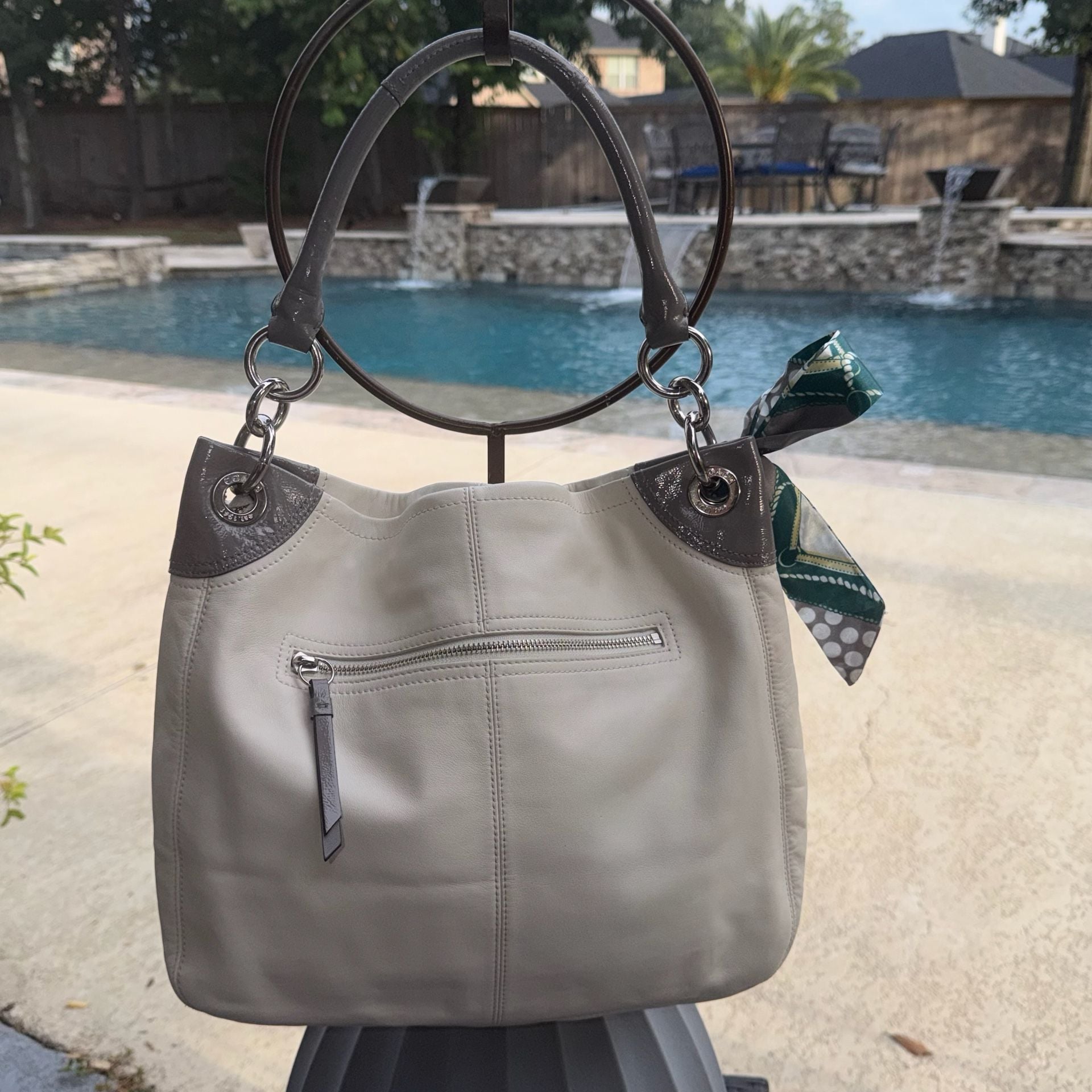 Coach Penelope White Leather Hobo Shoulder Bag
#25V1026 22