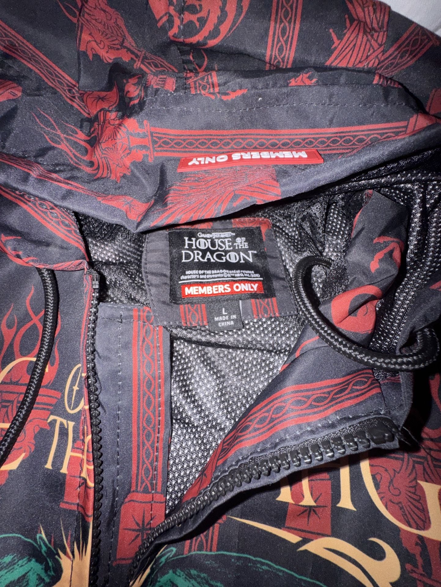 Members Only House Of The Dragon Windbreaker Jacket Size L 4
