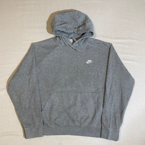 Nike Grey Club Fleece Pullover Hoodie Size XL