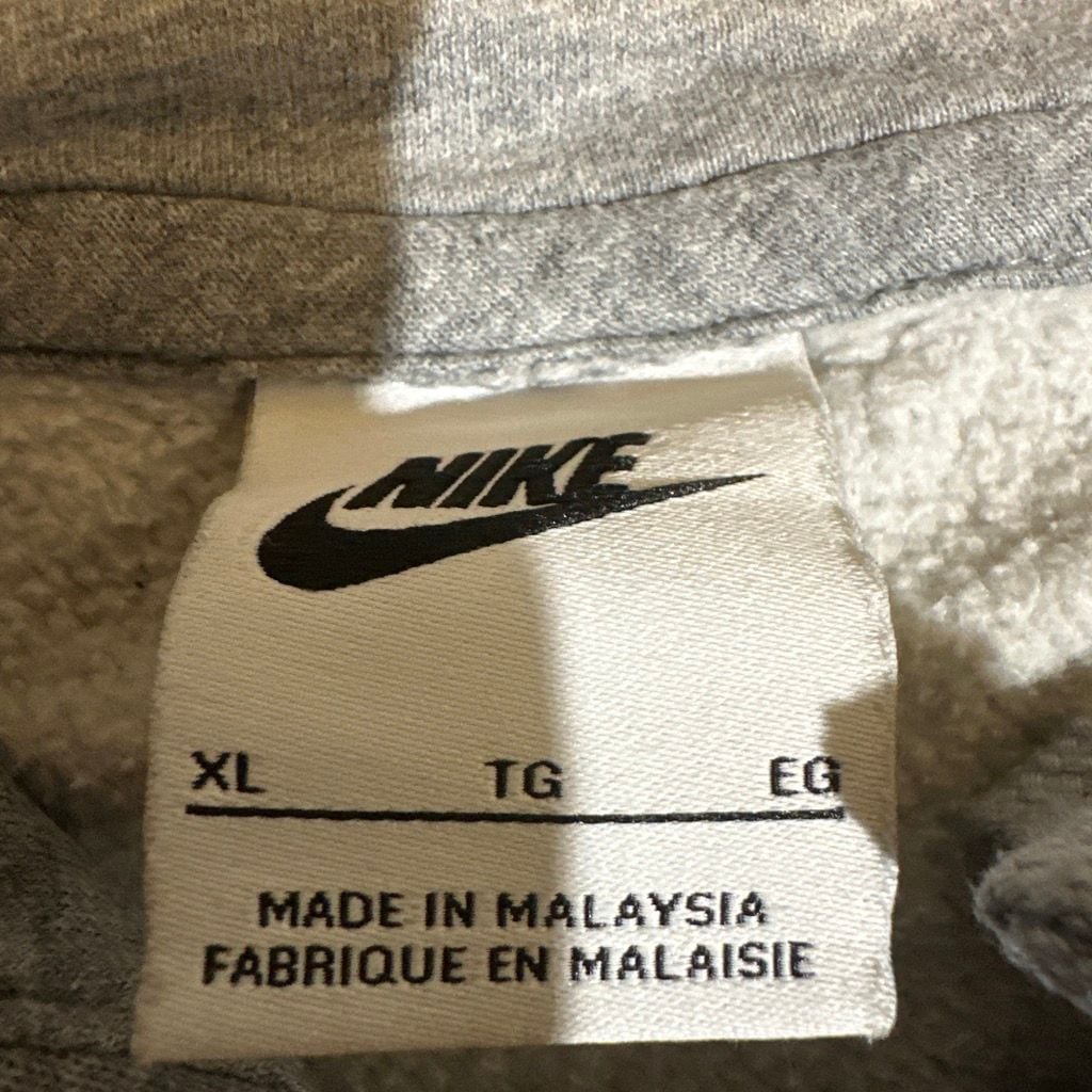 Nike Grey Club Fleece Pullover Hoodie Size XL 5