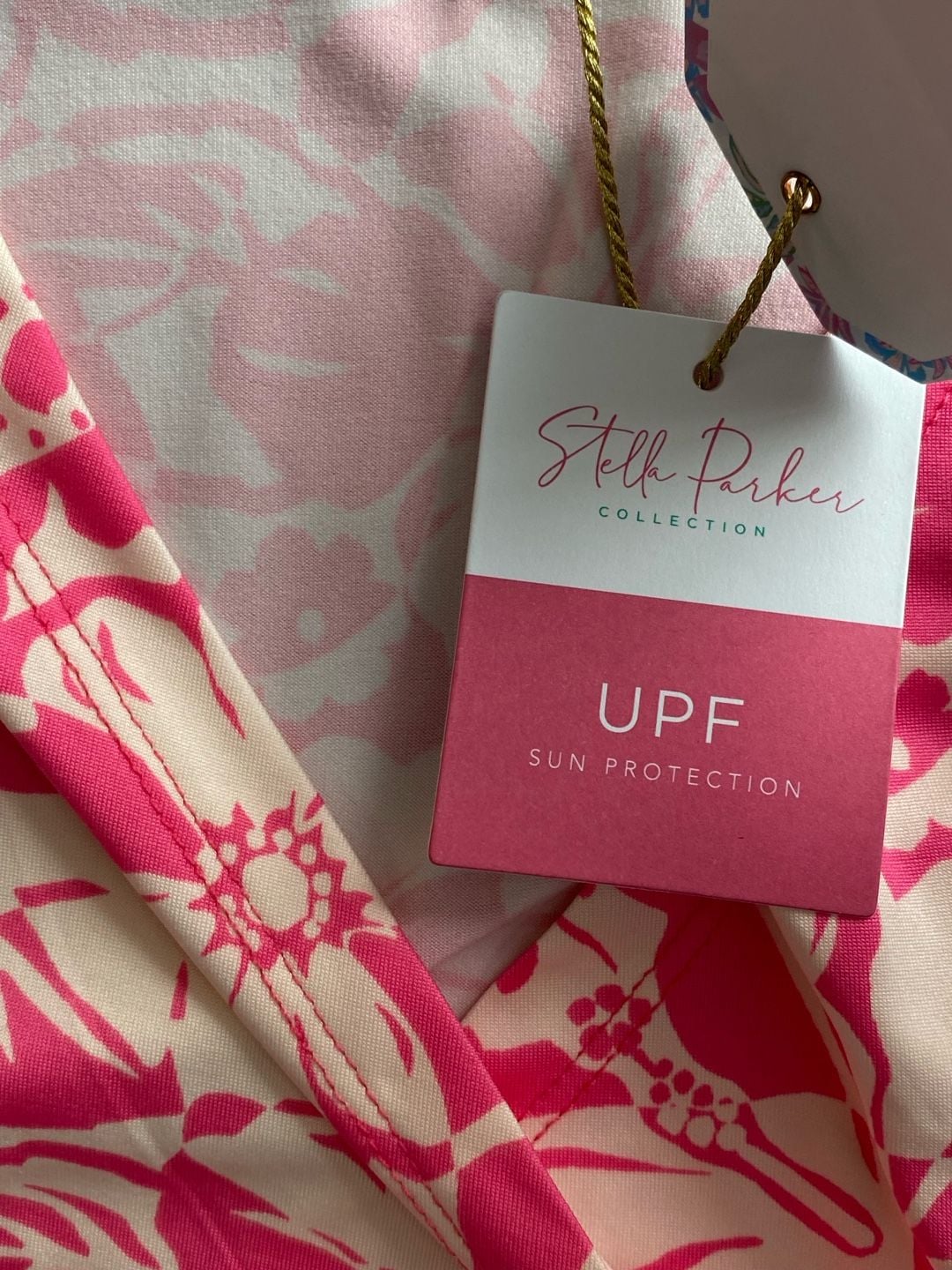 Stella Parker CC20189 Floral Dress Size M Acid Pink UPF Sun Protection 4