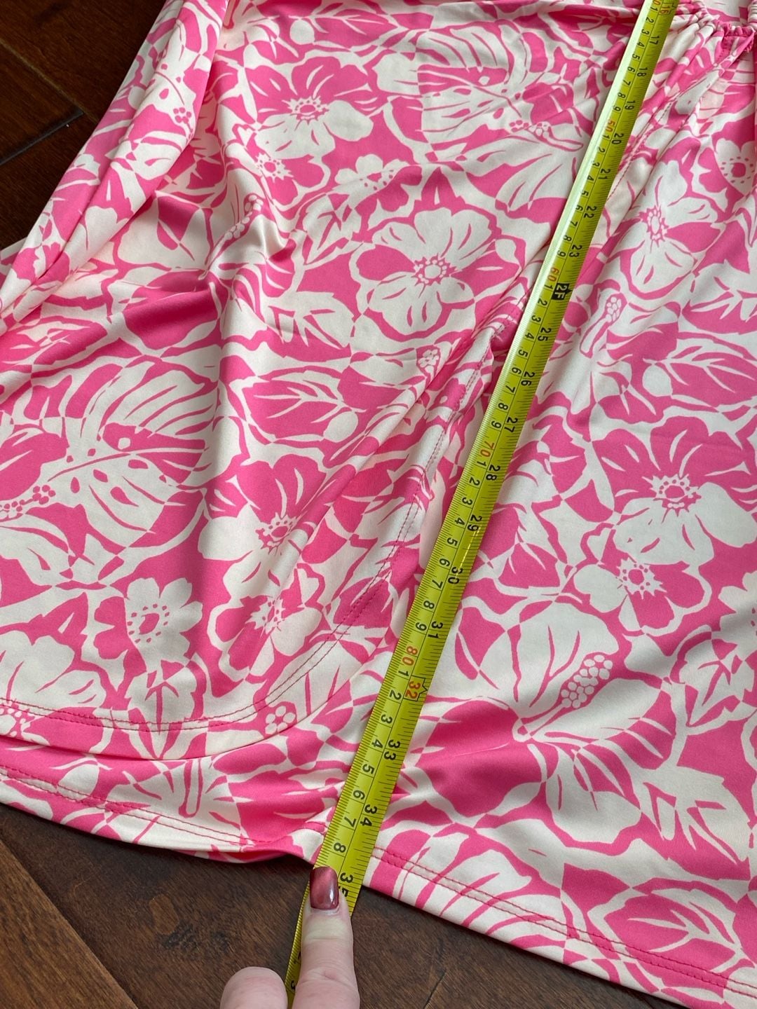 Stella Parker CC20189 Floral Dress Size M Acid Pink UPF Sun Protection 7