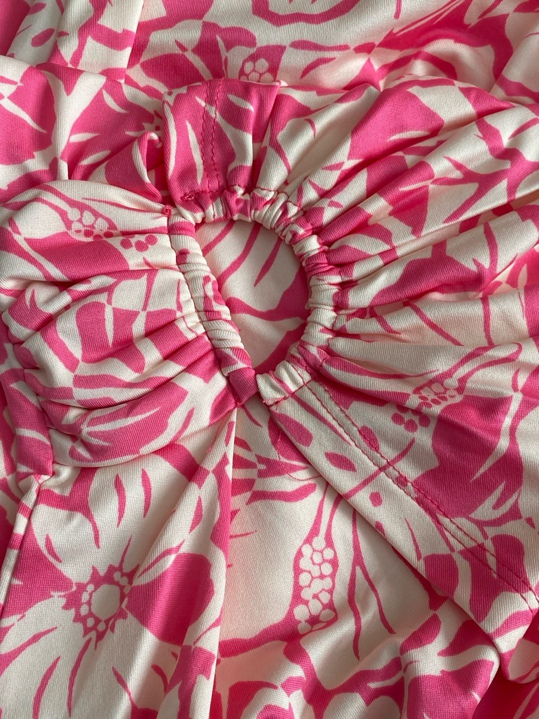 Stella Parker CC20189 Floral Dress Size M Acid Pink UPF Sun Protection 8