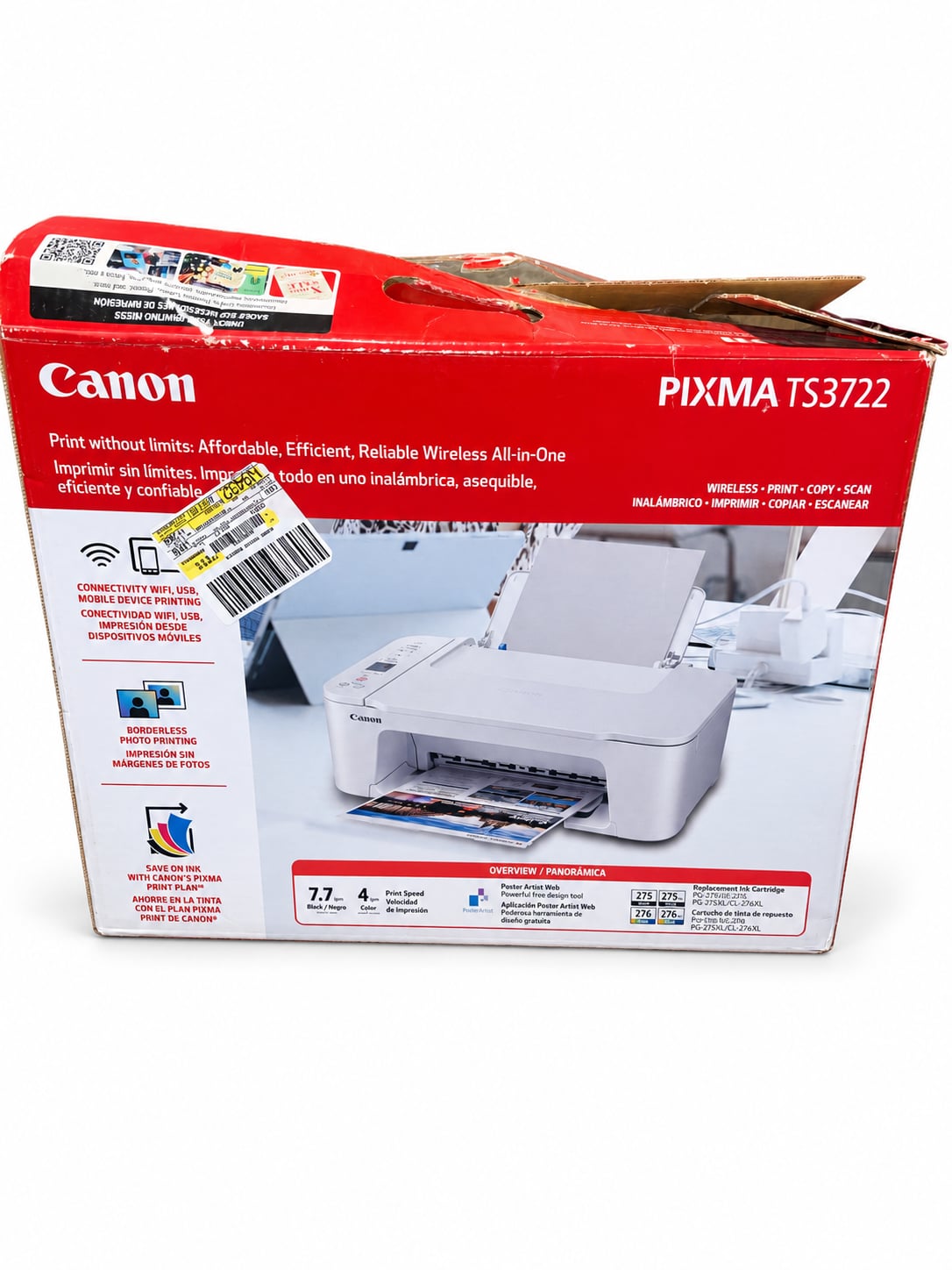 Canon PIXMA TS3722 Wireless All-In-One Inkjet Printer 1