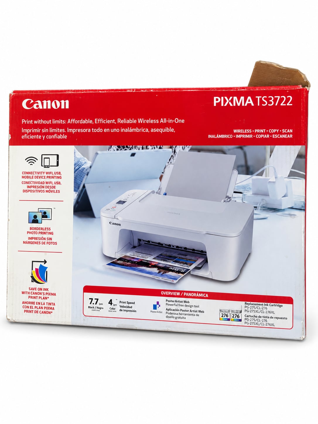 Canon PIXMA TS3722 Wireless All-In-One Inkjet Printer 2