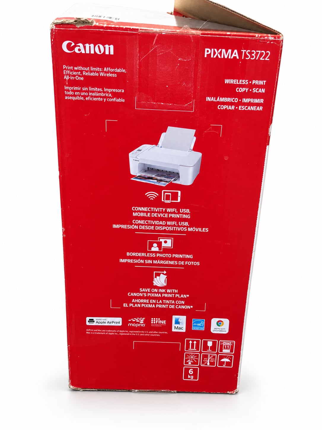 Canon PIXMA TS3722 Wireless All-In-One Inkjet Printer 3