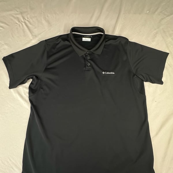 Columbia Omni-Shade Polo Shirt XL Black Sun Protection
