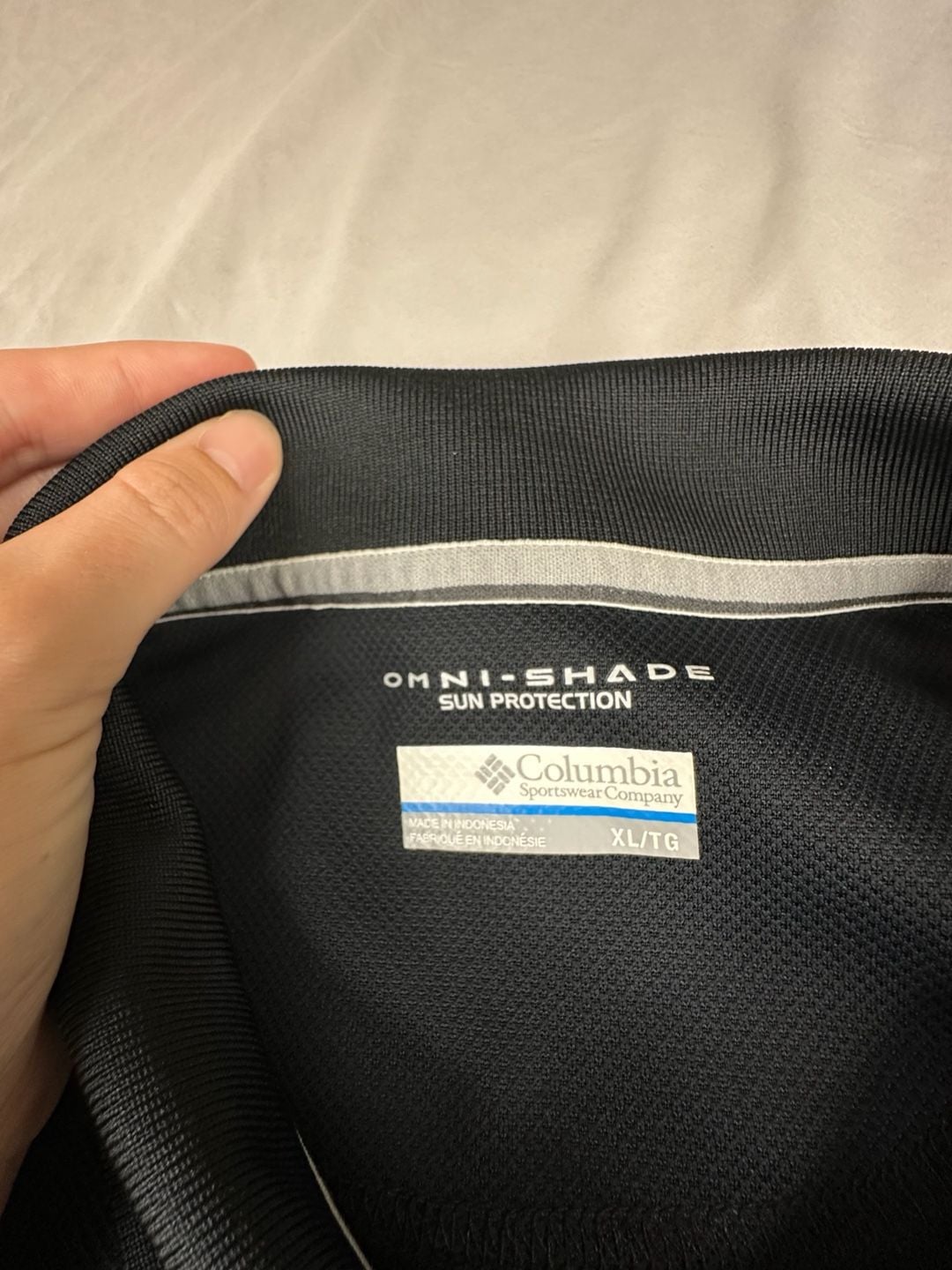 Columbia Omni-Shade Polo Shirt XL Black Sun Protection 3