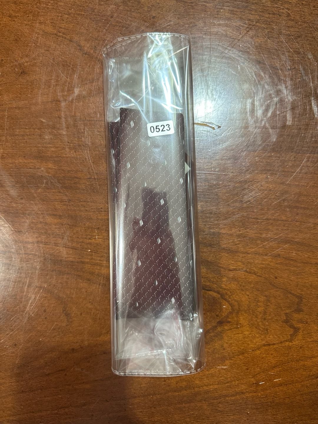 Lyra Necktie Burgundy Polyester Patterned 4