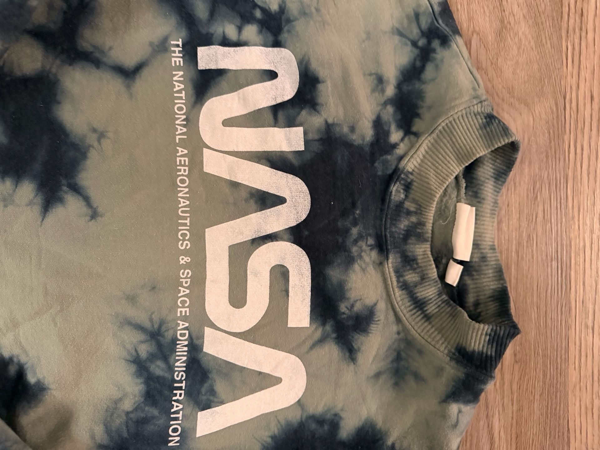 Mighty Fine NASA Tie Dye Sweatshirt Size S Green Black 2