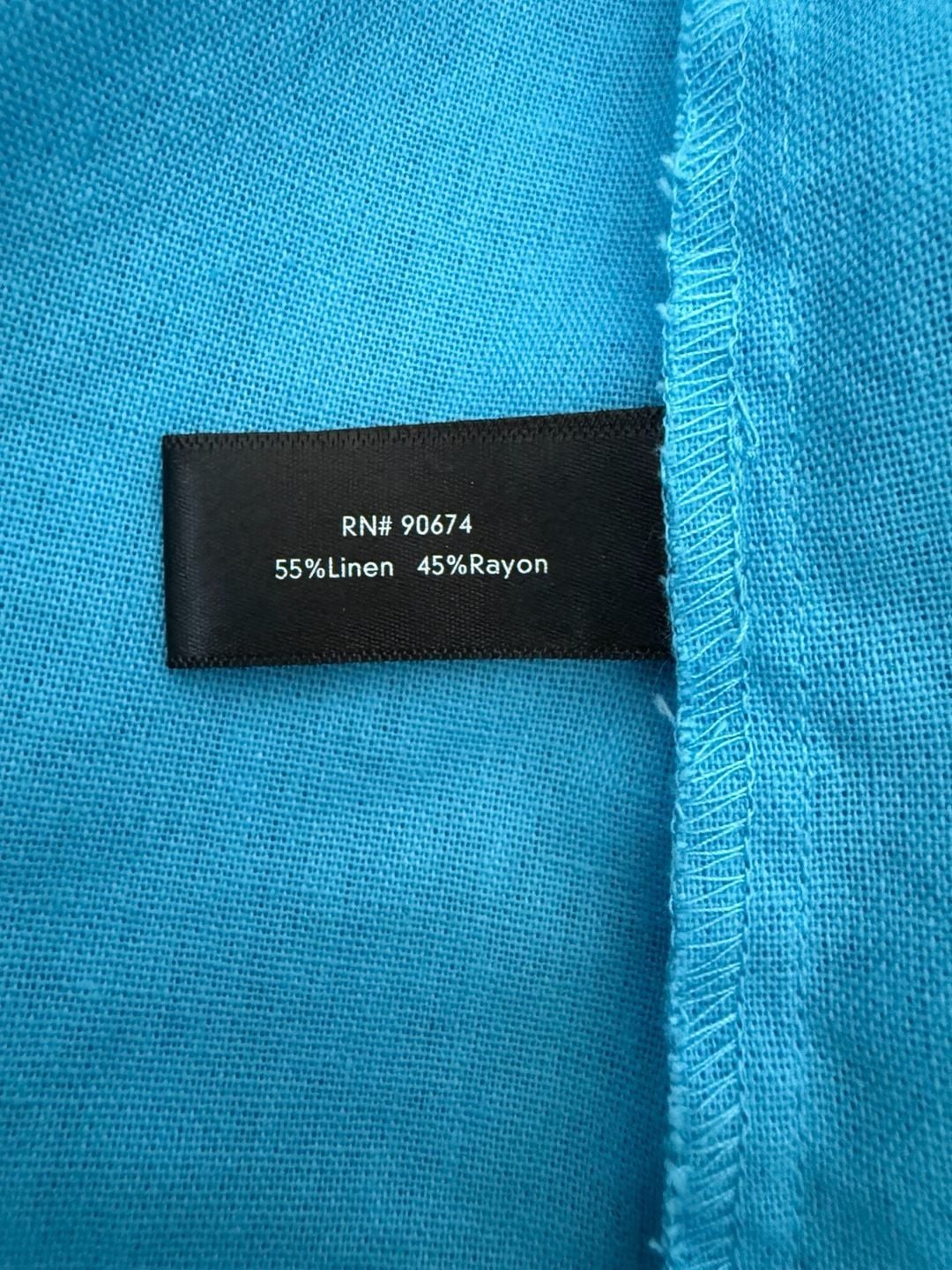 Boston Proper Jacket Size XL Blue Studded Linen Blend 6