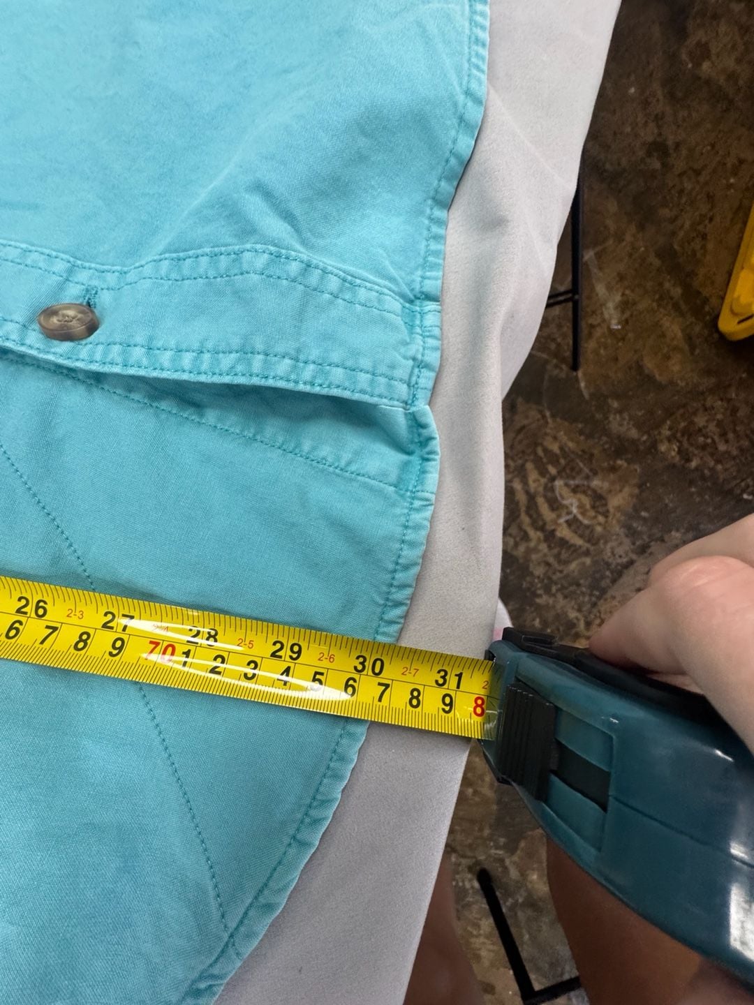 Duluth Trading Co. Untucked Shirt Size L Relaxed Fit Teal Long Sleeve 5
