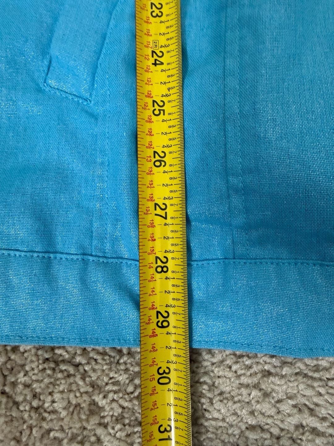 Boston Proper Jacket Size XL Blue Studded Linen Blend 10