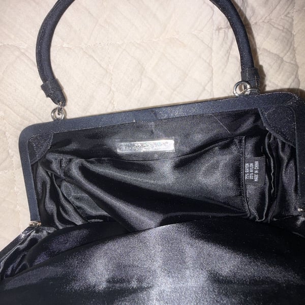 Preston & York Black Shimmer Evening Handbag Purse