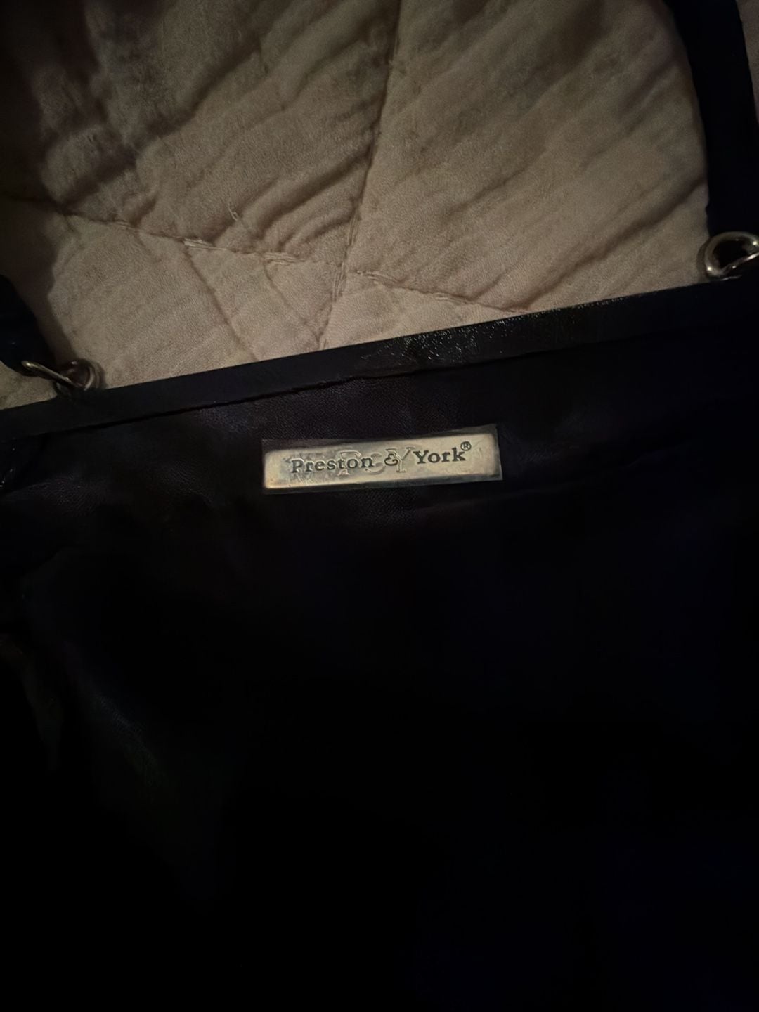 Preston & York Black Shimmer Evening Handbag Purse 4
