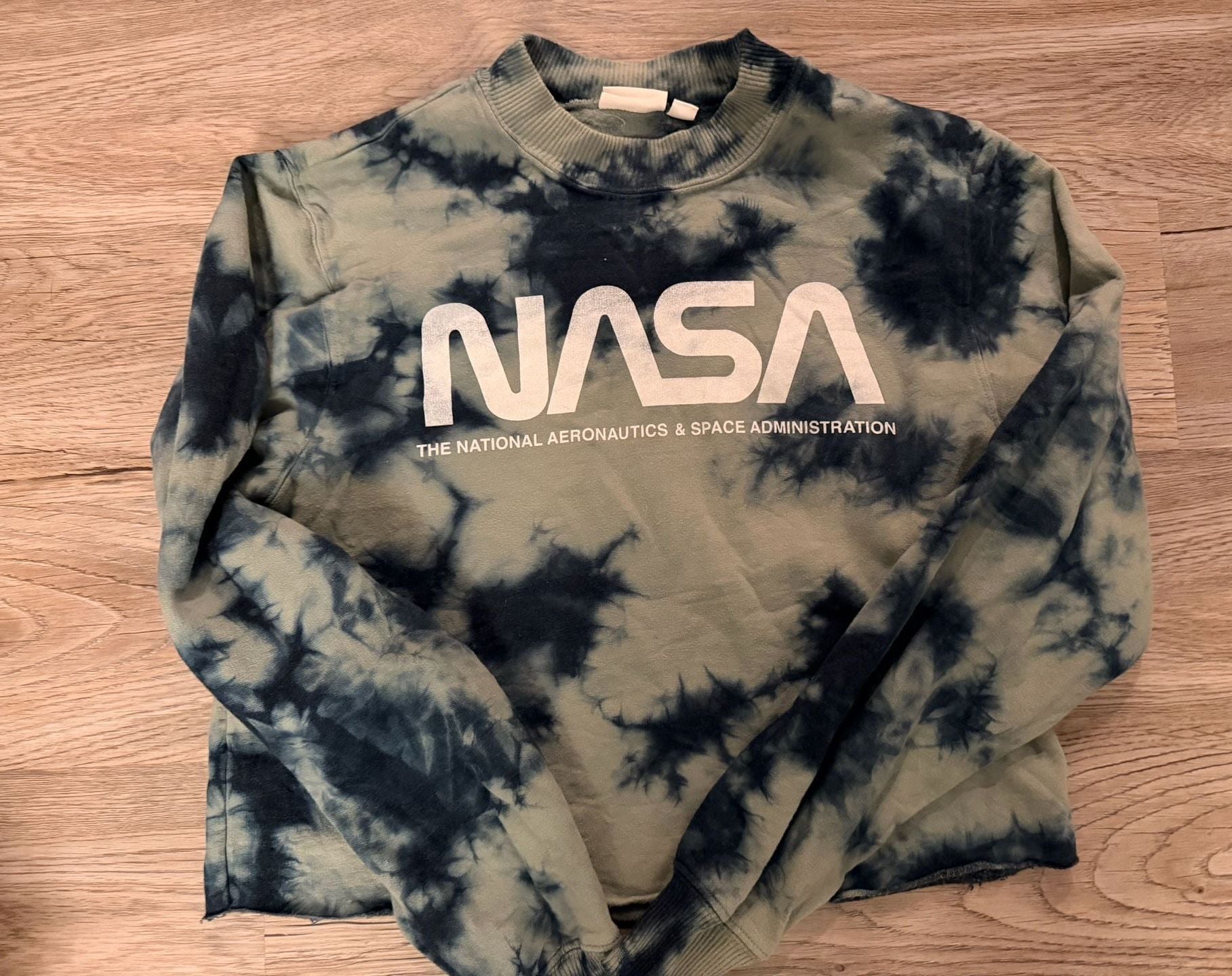 Mighty Fine NASA Tie Dye Sweatshirt Size S Green Black 1
