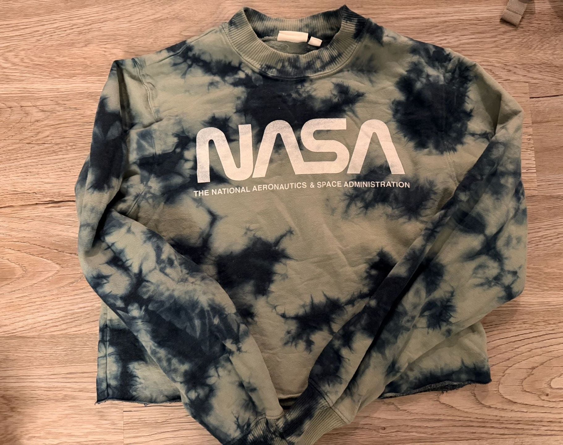 Mighty Fine NASA Tie Dye Sweatshirt Size S Green Black 6