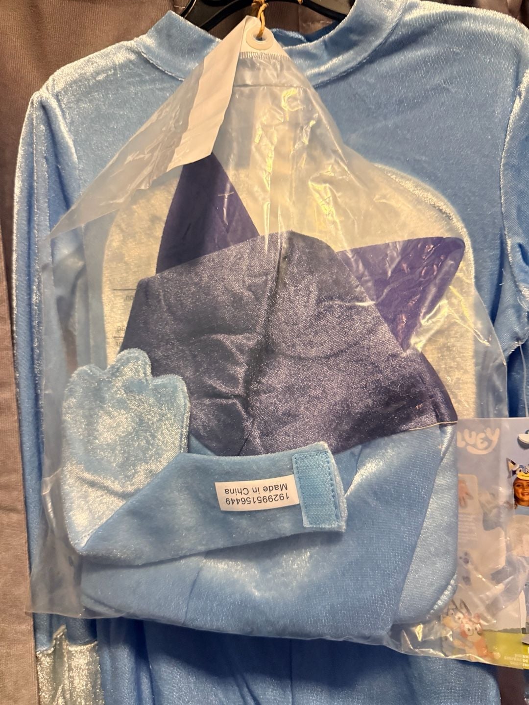Disguise Bluey Deluxe Toddler Costume Size M 3T-4T Blue Jumpsuit Hood 6