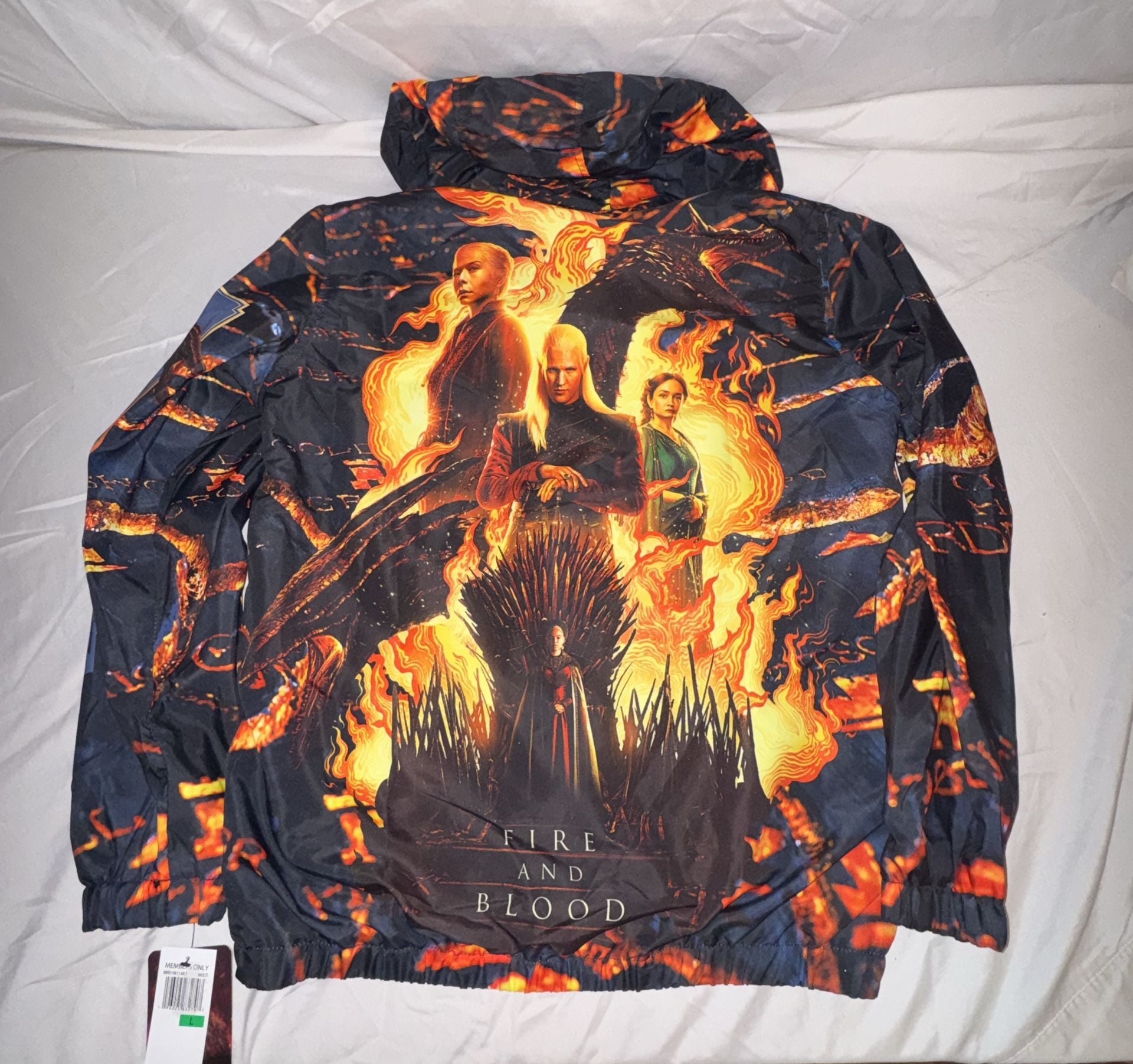 Members Only House Of The Dragon Windbreaker Jacket Size L 9