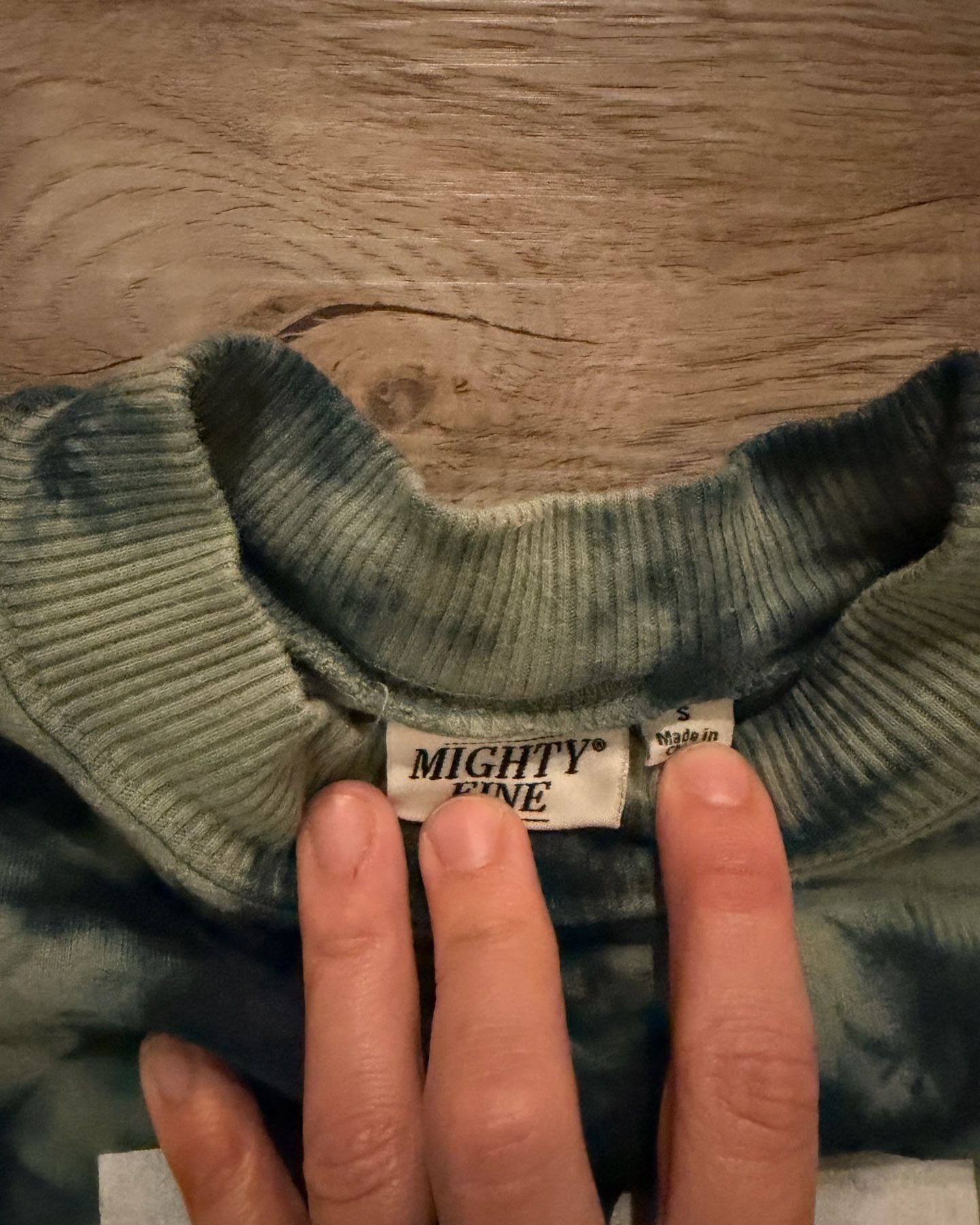 Mighty Fine NASA Tie Dye Sweatshirt Size S Green Black 5