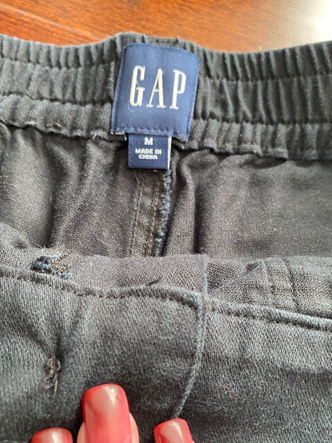 Gap Utility Jogger Pants Size M Black Twill Cuffed Hem 5