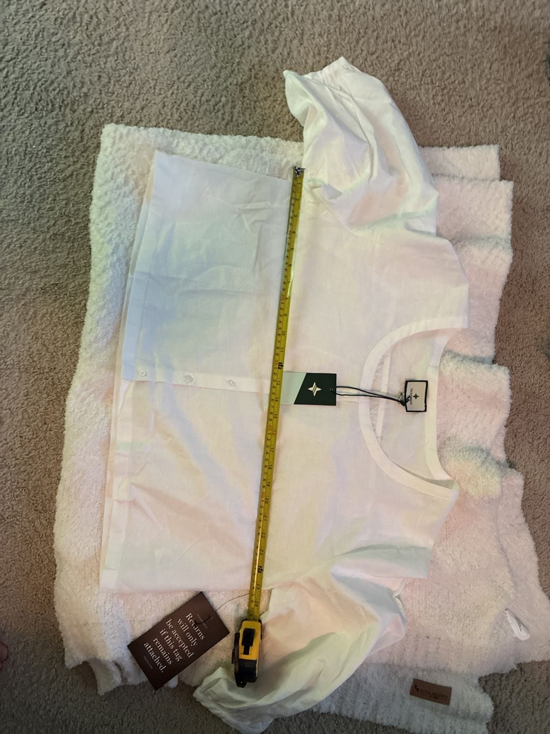 Tuckernuck White Cotton Linen Blouse Size XL Button Down Top A803 3