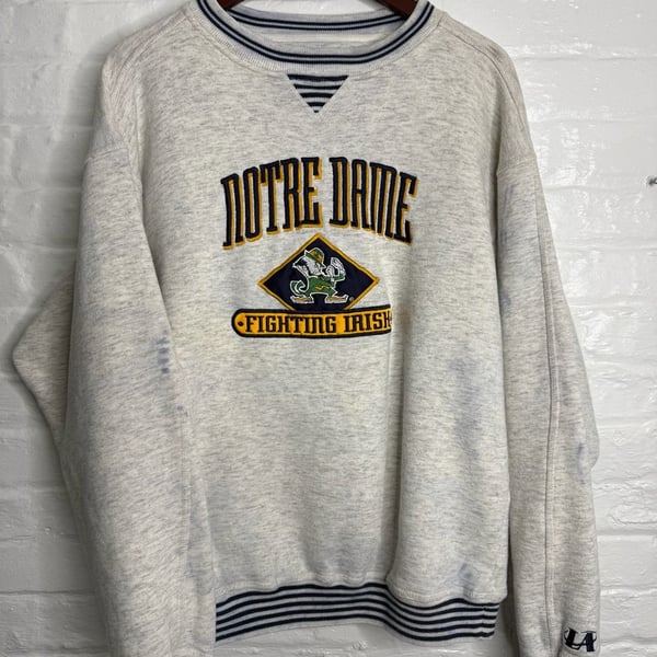 Logo Athletic Notre Dame Fighting Irish Sweatshirt Size XL Vintage