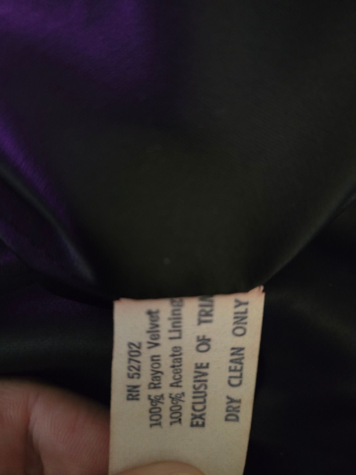 VINTAGE 52702 Rayon Velvet Jacket Black 4