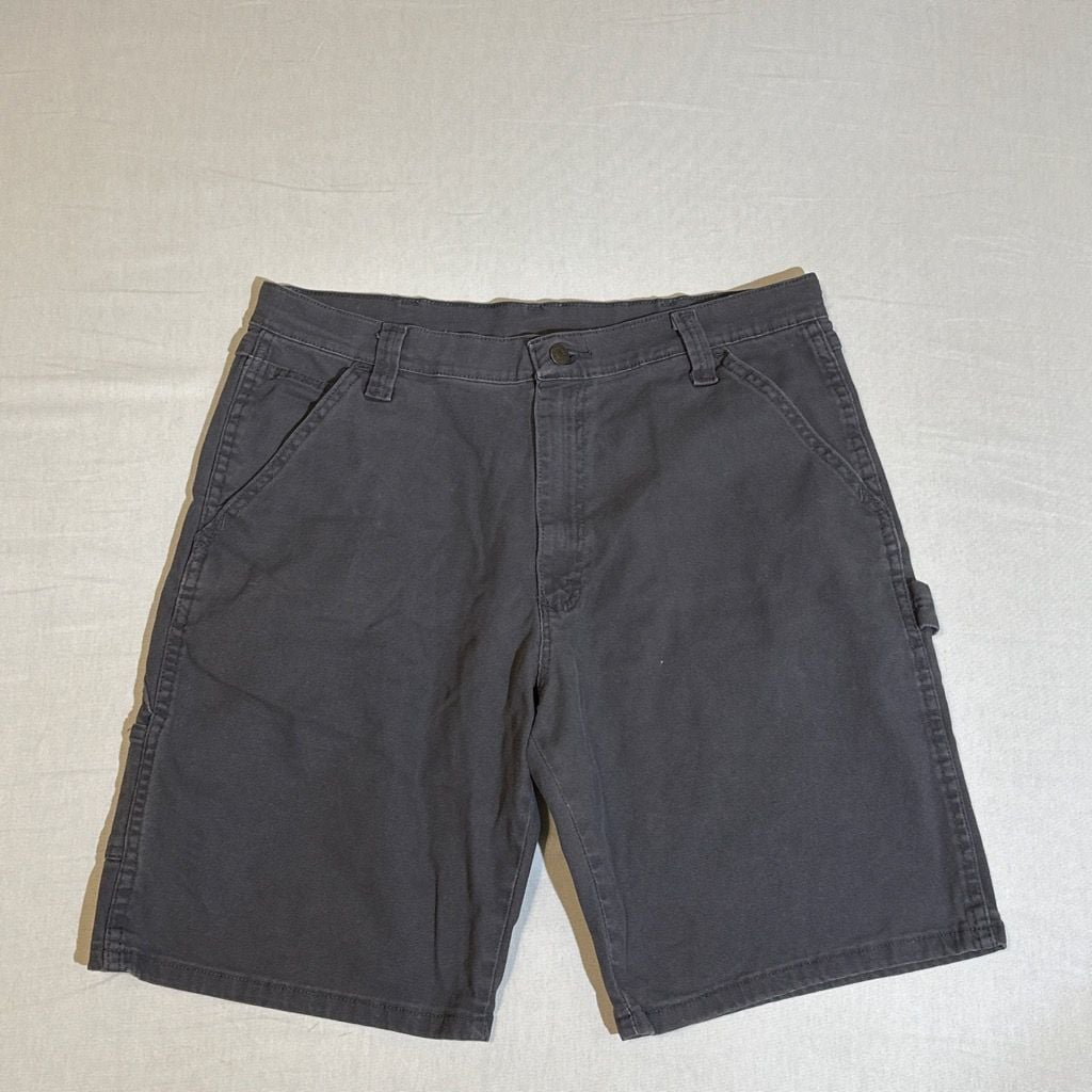 Wrangler Canvas Dark Grey Carpenter Shorts Size 34 2