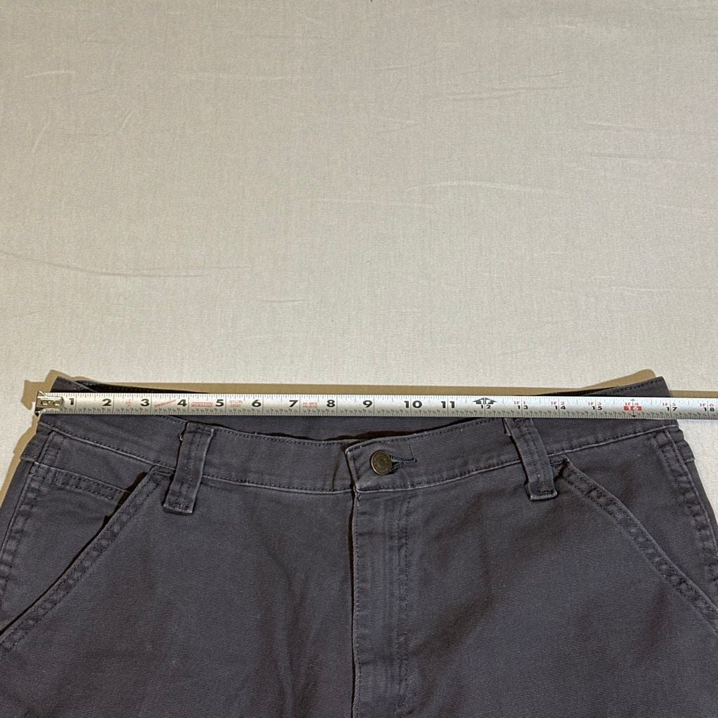 Wrangler Canvas Dark Grey Carpenter Shorts Size 34 4
