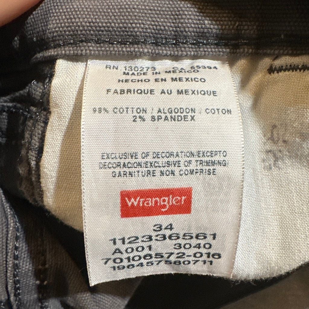 Wrangler Canvas Dark Grey Carpenter Shorts Size 34 6
