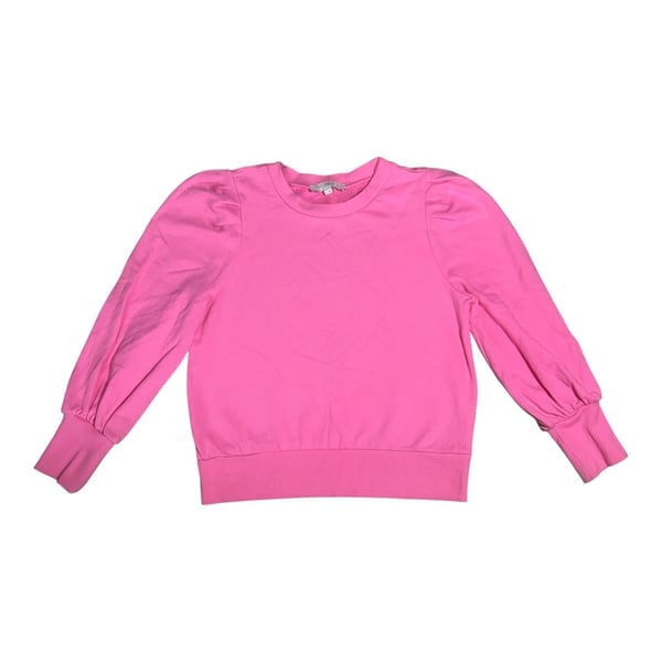 LOFT Puff Sleeve Sweatshirt Size L Pink