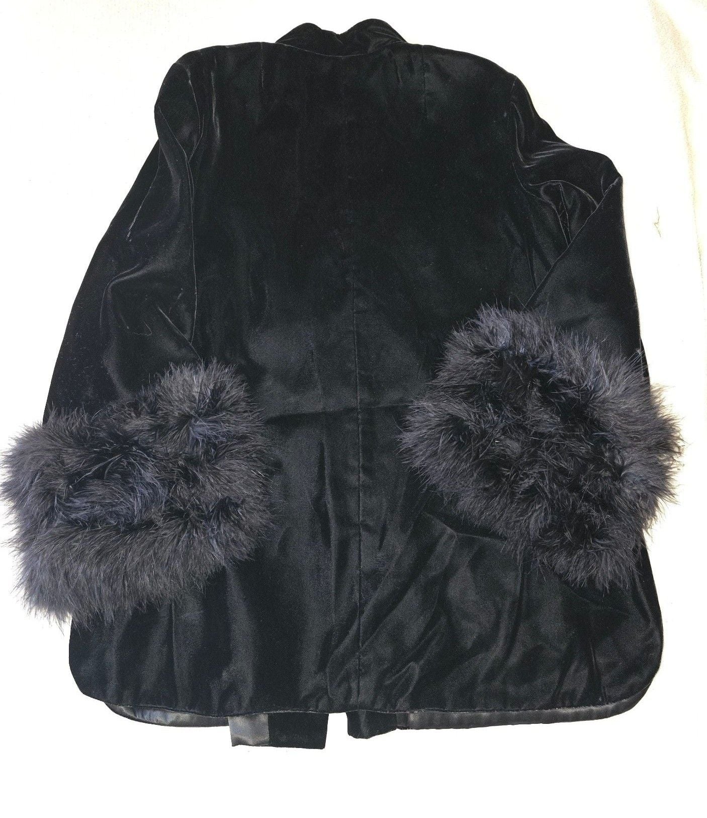 VINTAGE 52702 Rayon Velvet Jacket Black 6