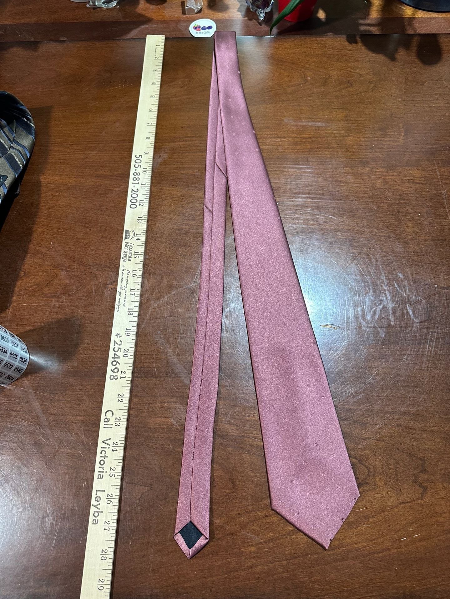 Buckingham Necktie Mauve Pink Micro Floral Silk Tie 1