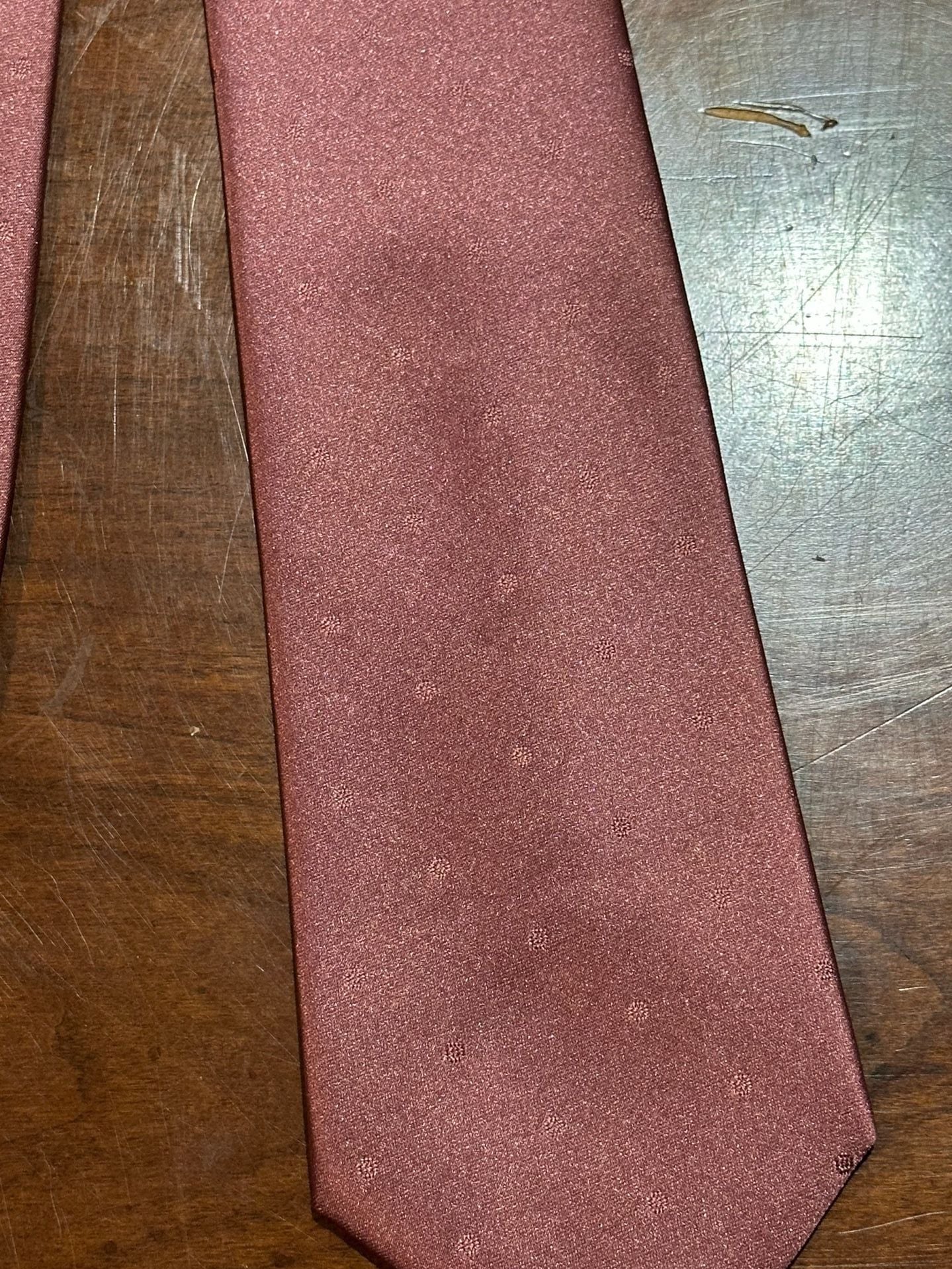 Buckingham Necktie Mauve Pink Micro Floral Silk Tie 2