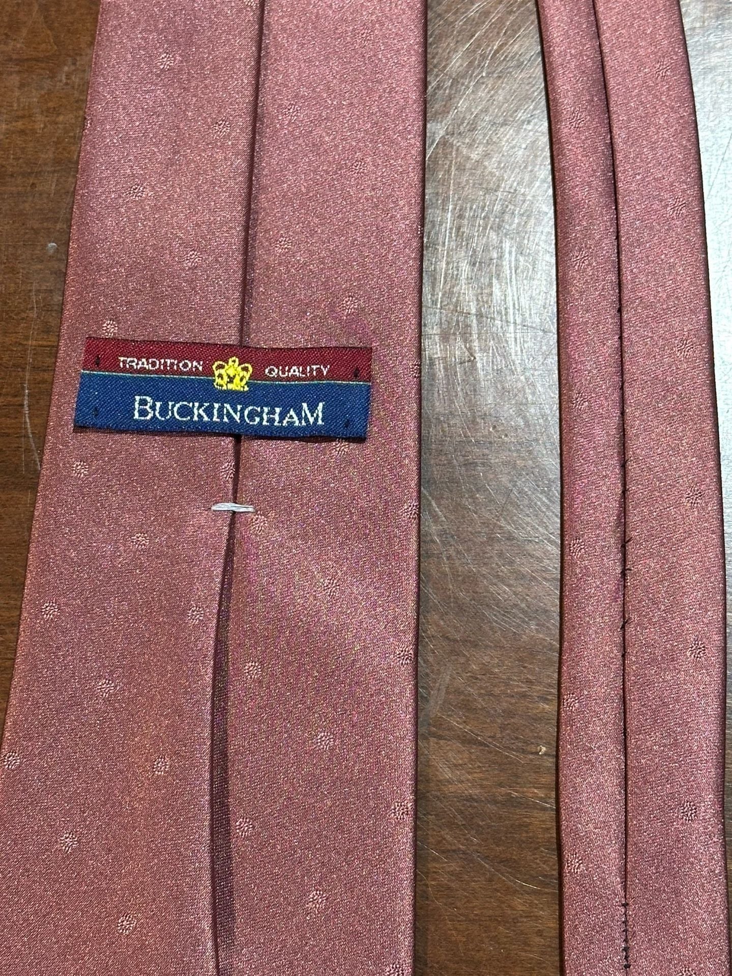Buckingham Necktie Mauve Pink Micro Floral Silk Tie 3