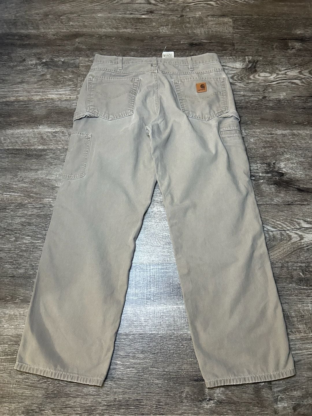 Carhartt B169 Men’s 34x30 Loose Fit Carpenter Work Pants Beige Tan Canvas Y2K 3
