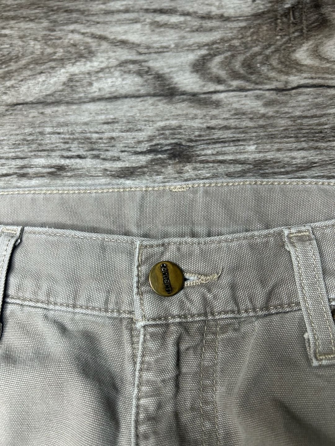 Carhartt B169 Men’s 34x30 Loose Fit Carpenter Work Pants Beige Tan Canvas Y2K 4