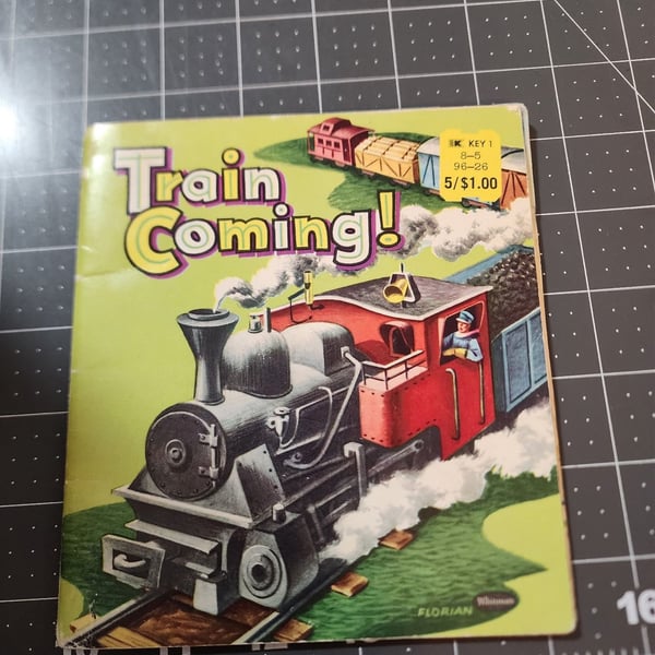 Whitman Train Coming! Vintage Childrens Tell-A-Tale Book
