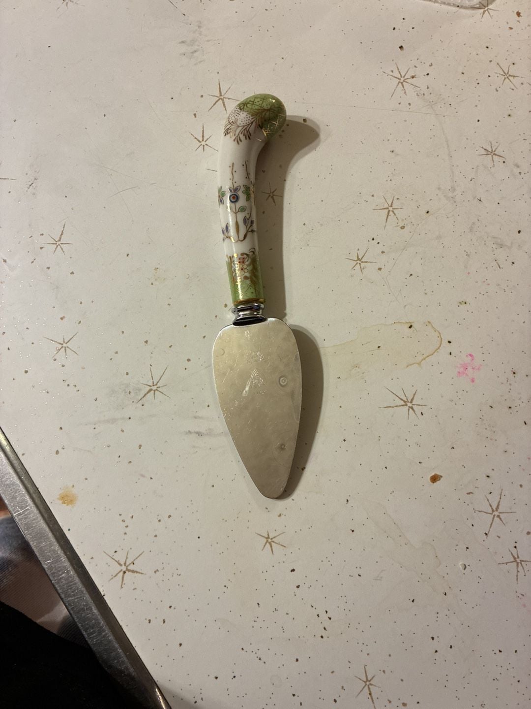 Prill Sheffield England Porcelain Handle Cake Server 1