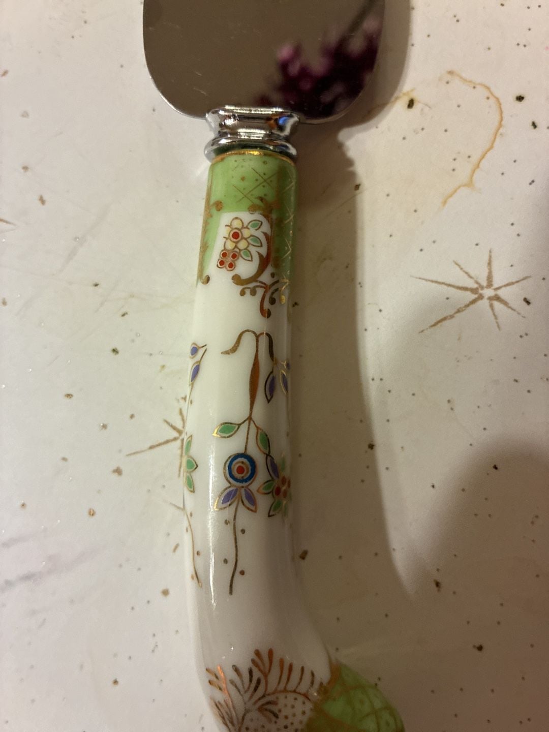 Prill Sheffield England Porcelain Handle Cake Server 4