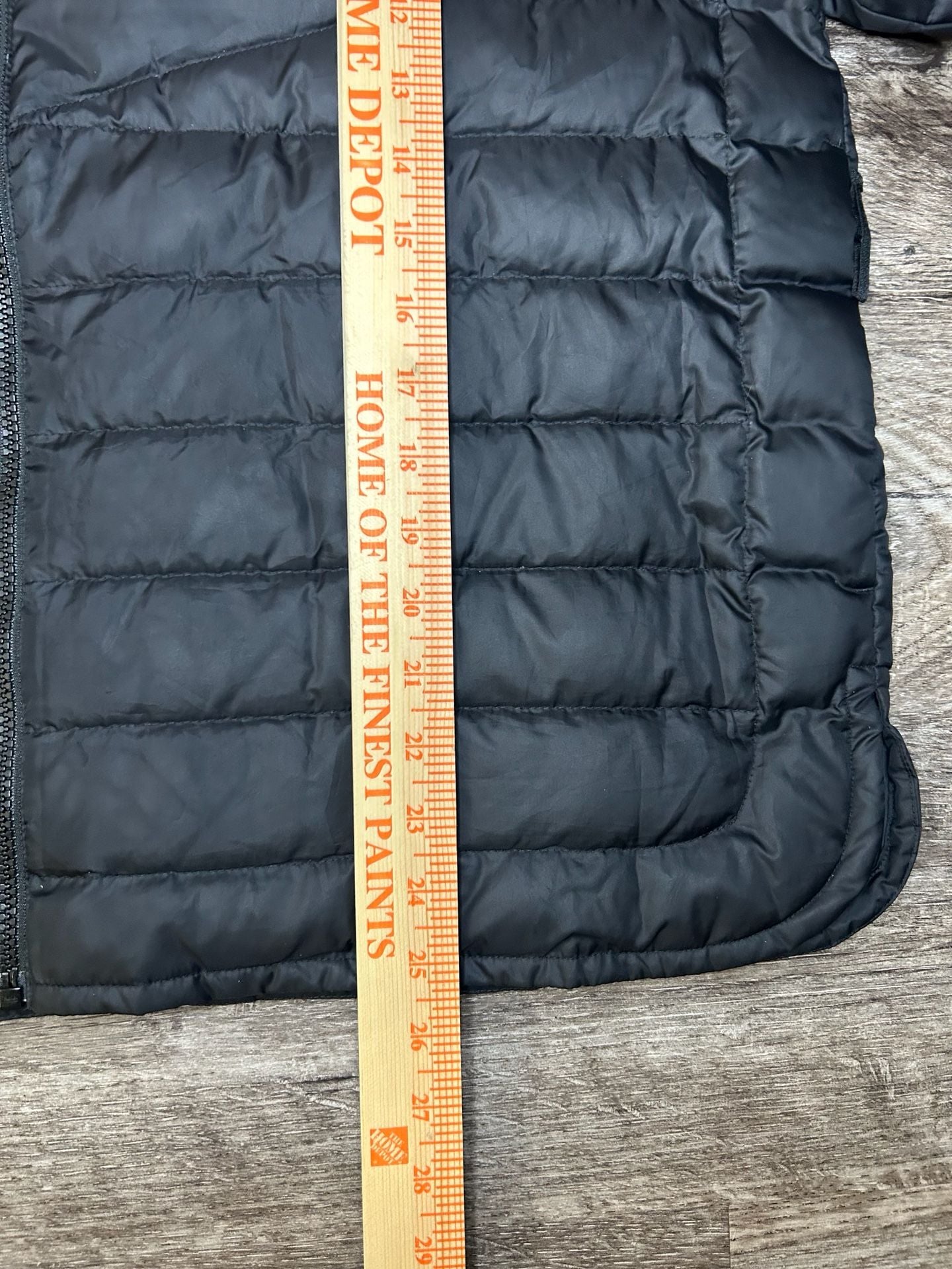 Nike Men’s Large Black Hooded Puffer Jacket Full Zip Insulated Swoosh Winter 7