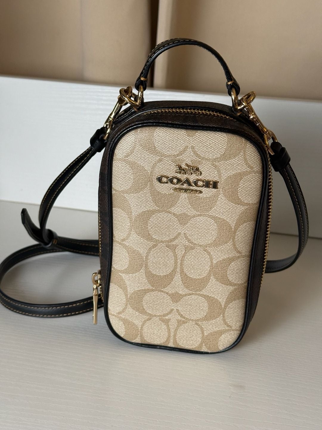 Coach Eva Phone Crossbody In Blocked Signature Canvas 9